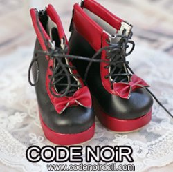 CLS000169 Red/Black Lolita Ankle Boots