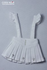 -COB000013 White Cross Jumper Skirt