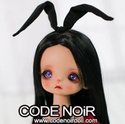 CAC000087 Black Bunny Hairband for YOSD / AP Size