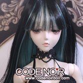 CYW000240 Black/Turquoise Two Tone Long Natural CYW000240 Black/Turquoise Two Tone Long Natural