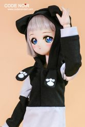 CMD000072 Black Cat Hoodie Sweater Dress