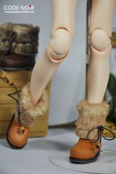 CMS000064 Ochre Faux Fur Boots