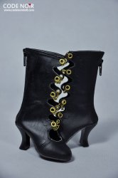 CLS000122 Black x Golden Chain Boots (High Heel)
