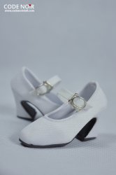 CMS000069 White Mary Jane Heels