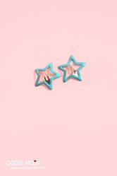CAC000035 Blue Star Hair Clips (Free Size)