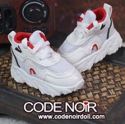 CLS000194 White and Red sports shoes