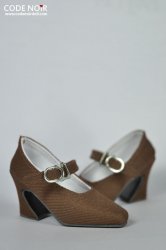 CMS000059 Chocolate Mary Jane Heels