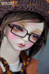 CAC000019 Black Rectangular Glasses for SD