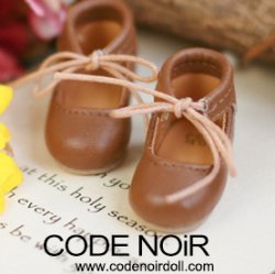 CYS000044 Brown Vintage Style Ribbon Flats