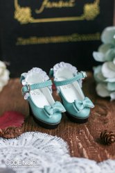 CMS000108 Aqua Frilly Ribbon Pumps (High Heel)