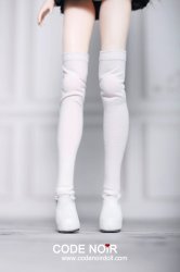 CMS000073 White Thigh-High Stocking Boots (High Heel)