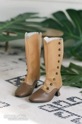 CLS000157 Camel x Brown Button Boots SD ver.