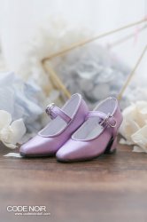 CMS000112 Purple Silk Mary Jane Heels