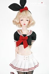 -COB000022 Black Sexy Sailor Uniform
