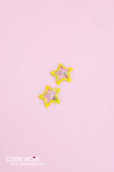 CAC000034 Yellow Star Hair Clips (Free Size)