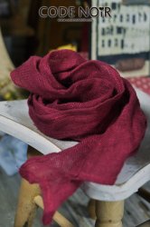 CAC000011 Claret Linen Scarf