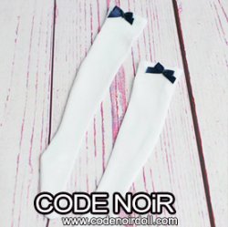 CAC000062 Navy Ribbon/White Socks For Slim 1/4 Dolls