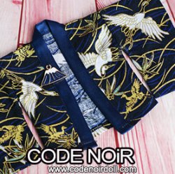 CYD000101 Navy Crane Haori