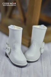 CYS000034 White Ribbon Rain Boot