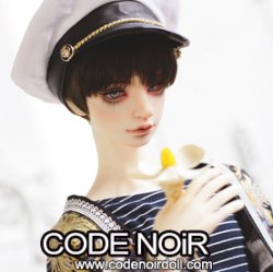 CSD000124 Black Crane Haori & Officer Cap