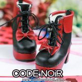 CMS000130 Black/Red Lolita Ankle Boots
