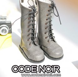 CMS000204 Coal Grey Leather Boots
