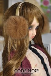 CAC000001 Faux Fur Earmuffs (Brown) for 8-9 inch