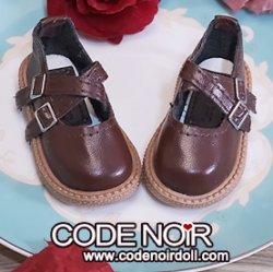 CMS000227 Brown Double Strap Mary Jane